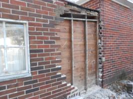 Garage brick demolish