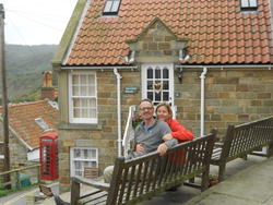 Outside pub, Runsick Bay