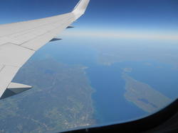 Macinac Island, from plane window
