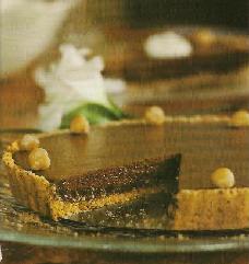 Chocolate Tart with hazulnut shortbread crust